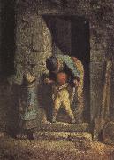 Jean Francois Millet Mother and child oil painting reproduction